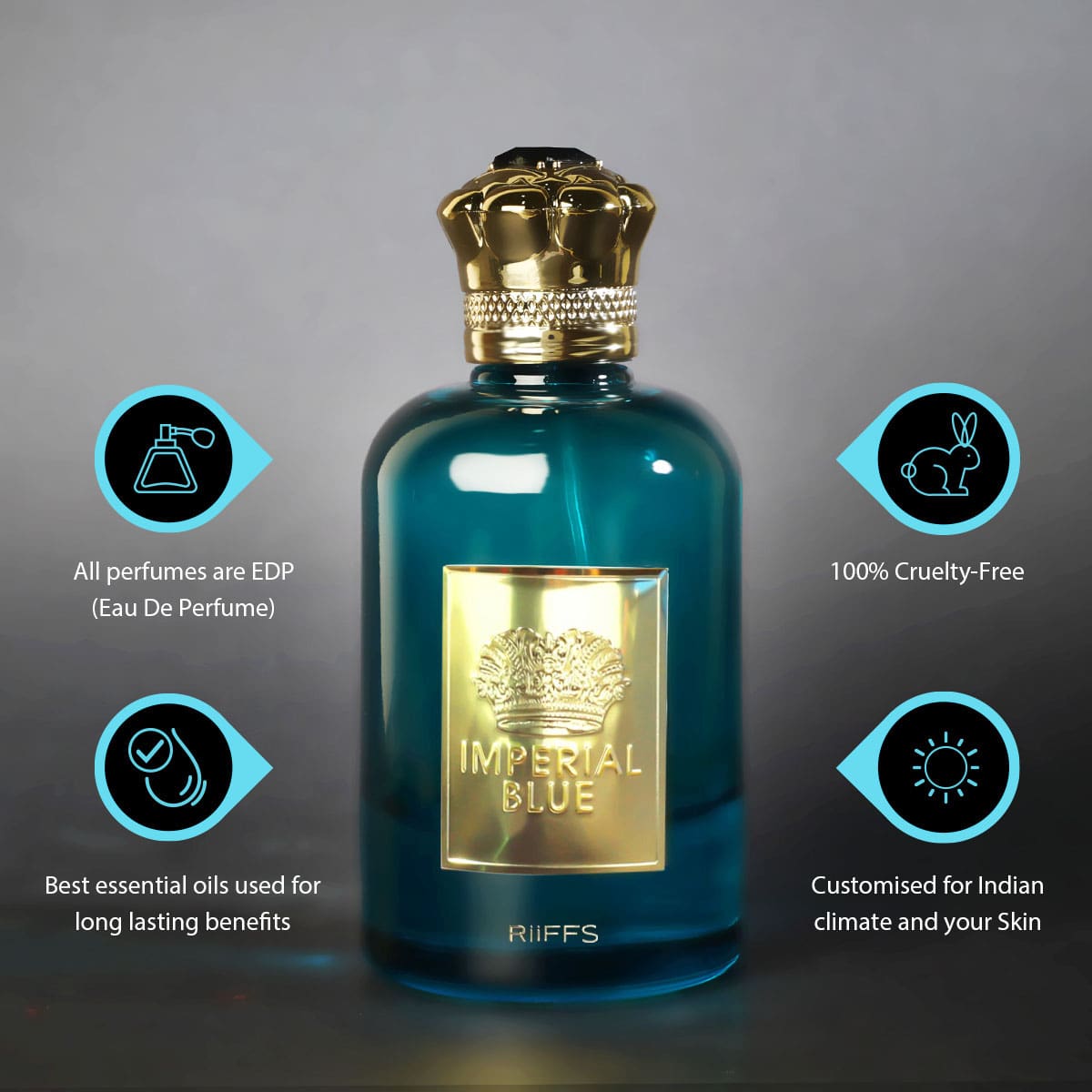 Riiffs Imperial Blue by Riiffs Eau De Parfum Spray 3.4 oz Men